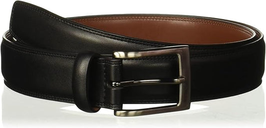 Men’s Genuine Leather Reversible Dress Belt – Dual-Sided Black & Brown, Classic Buckle, 1.26" Wide, Adjustable for Waist Size 30-44"